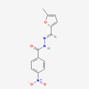 molecular formula C13H11N3O4 B15017572 N'-[(5-methyl-2-furyl)methylene]-4-nitrobenzohydrazide 