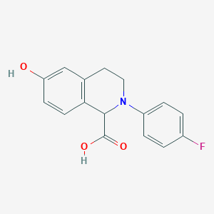 molecular formula C16H14FNO3 B1501758 2-(4-Fluoro-phenyl)-6-hydroxy-1,2,3,4-tetrahydro-isoquinoline-1-carboxylic acid 