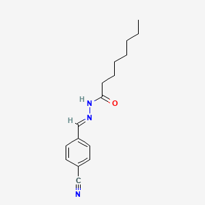 N'-[(E)-(4-cyanophenyl)methylidene]octanehydrazide