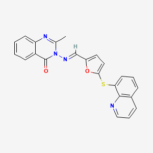 2-methyl-3-({(E)-[5-(quinolin-8-ylsulfanyl)furan-2-yl]methylidene}amino)quinazolin-4(3H)-one