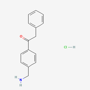 molecular formula C15H16ClNO B1501766 1-(4-(Aminomethyl)phenyl)-2-phenylethanone hydrochloride CAS No. 24244-39-1