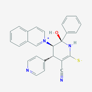 molecular formula C26H20N4OS B15017666 (4S,5R,6R)-3-Cyano-6-hydroxy-5-(2-isoquinoliniumyl)-6-phenyl-4-(4-pyridyl)-1,4,5,6-tetrahydro-2-pyridinethiolate 