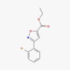 molecular formula C12H10BrNO3 B1501769 3-(2-Bromo-phenyl)-isoxazole-5-carboxylic acid ethyl ester CAS No. 885273-64-3