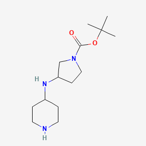 molecular formula C14H27N3O2 B1501770 3-(Piperidin-4-ylamino)-pyrrolidine-1-carboxylic acid tert-butyl ester CAS No. 885275-11-6
