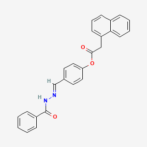 4-{(E)-[2-(phenylcarbonyl)hydrazinylidene]methyl}phenyl naphthalen-1-ylacetate