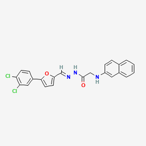 molecular formula C23H17Cl2N3O2 B15017716 N'-[(E)-[5-(3,4-Dichlorophenyl)furan-2-YL]methylidene]-2-[(naphthalen-2-YL)amino]acetohydrazide 