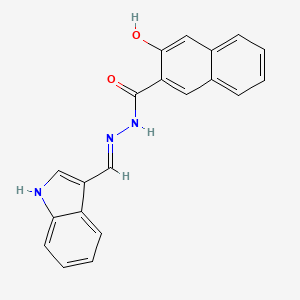 molecular formula C20H15N3O2 B15017733 3-hydroxy-N'-[(E)-1H-indol-3-ylmethylidene]naphthalene-2-carbohydrazide 