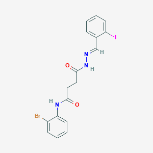 molecular formula C17H15BrIN3O2 B15017748 N-(2-bromophenyl)-4-[(2E)-2-(2-iodobenzylidene)hydrazinyl]-4-oxobutanamide 