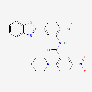 N-[5-(1,3-benzothiazol-2-yl)-2-methoxyphenyl]-2-(morpholin-4-yl)-5-nitrobenzamide