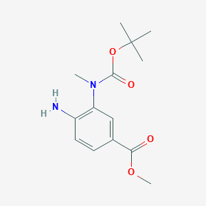 molecular formula C14H20N2O4 B1501776 Methyl 4-amino-3-((tert-butoxycarbonyl)(methyl)amino)benzoate CAS No. 954238-55-2