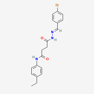 molecular formula C19H20BrN3O2 B15017768 4-[(2E)-2-(4-bromobenzylidene)hydrazinyl]-N-(4-ethylphenyl)-4-oxobutanamide 