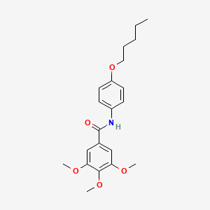 molecular formula C21H27NO5 B15017777 3,4,5-trimethoxy-N-[4-(pentyloxy)phenyl]benzamide 