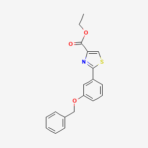 B1501778 Ethyl 2-(3-(benzyloxy)phenyl)thiazole-4-carboxylate CAS No. 885278-60-4