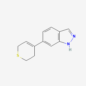 molecular formula C12H12N2S B1501780 6-(3,6-Dihydro-2H-thiopyran-4-YL)-1H-indazole CAS No. 885272-24-2