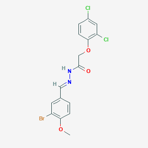 N'-[(E)-(3-bromo-4-methoxyphenyl)methylidene]-2-(2,4-dichlorophenoxy)acetohydrazide