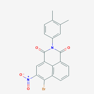 molecular formula C20H13BrN2O4 B15017839 6-bromo-2-(3,4-dimethylphenyl)-5-nitro-1H-benzo[de]isoquinoline-1,3(2H)-dione 