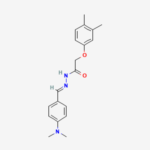 molecular formula C19H23N3O2 B15017845 N'-[(E)-[4-(Dimethylamino)phenyl]methylidene]-2-(3,4-dimethylphenoxy)acetohydrazide 