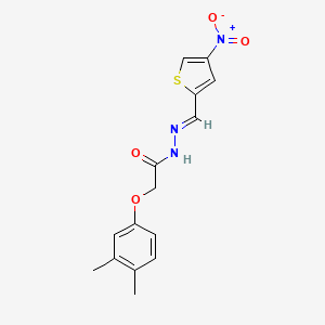 molecular formula C15H15N3O4S B15017848 2-(3,4-dimethylphenoxy)-N'-[(E)-(4-nitrothiophen-2-yl)methylidene]acetohydrazide 