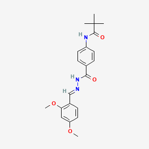 N-(4-{[(2E)-2-(2,4-dimethoxybenzylidene)hydrazinyl]carbonyl}phenyl)-2,2-dimethylpropanamide