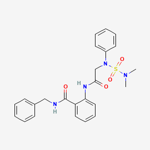 molecular formula C24H26N4O4S B15017855 N-benzyl-2-{[N-(dimethylsulfamoyl)-N-phenylglycyl]amino}benzamide 