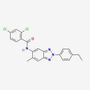 2,4-dichloro-N-[2-(4-ethylphenyl)-6-methyl-2H-1,2,3-benzotriazol-5-yl]benzamide