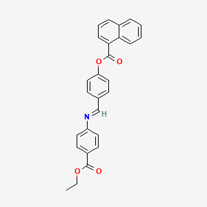 4-[(E)-{[4-(ethoxycarbonyl)phenyl]imino}methyl]phenyl naphthalene-1-carboxylate