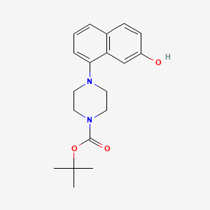 molecular formula C19H24N2O3 B1501788 Tert-butyl 4-(7-hydroxynaphthalen-1-yl)piperazine-1-carboxylate CAS No. 846033-00-9
