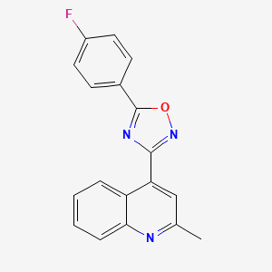 4-[5-(4-Fluorophenyl)-1,2,4-oxadiazol-3-yl]-2-methylquinoline