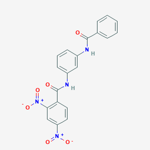 molecular formula C20H14N4O6 B15017917 N-(3-benzamidophenyl)-2,4-dinitrobenzamide 