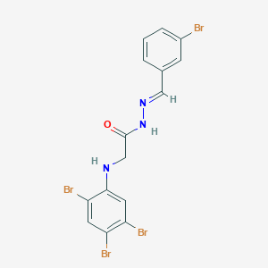 molecular formula C15H11Br4N3O B15017926 N'-[(E)-(3-Bromophenyl)methylidene]-2-[(2,4,5-tribromophenyl)amino]acetohydrazide 