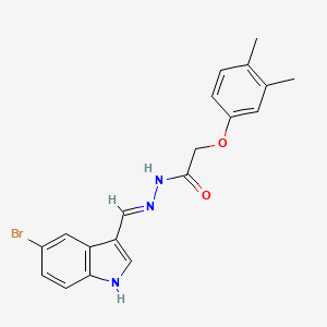 molecular formula C19H18BrN3O2 B15017944 N'-[(E)-(5-bromo-1H-indol-3-yl)methylidene]-2-(3,4-dimethylphenoxy)acetohydrazide 