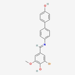 4'-{[(E)-(3-bromo-4-hydroxy-5-methoxyphenyl)methylidene]amino}biphenyl-4-ol