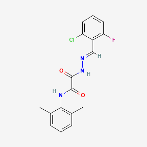 1-{N'-[(E)-(2-Chloro-6-fluorophenyl)methylidene]hydrazinecarbonyl}-N-(2,6-dimethylphenyl)formamide