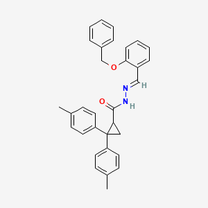 N'-{(E)-[2-(benzyloxy)phenyl]methylidene}-2,2-bis(4-methylphenyl)cyclopropanecarbohydrazide