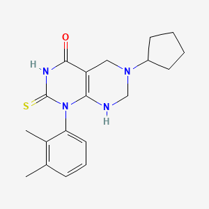 molecular formula C19H24N4OS B15017981 6-cyclopentyl-1-(2,3-dimethylphenyl)-2-sulfanyl-5,6,7,8-tetrahydropyrimido[4,5-d]pyrimidin-4(1H)-one 