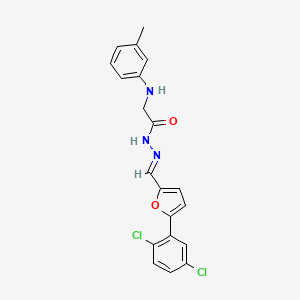 molecular formula C20H17Cl2N3O2 B15018004 N'-{(E)-[5-(2,5-dichlorophenyl)furan-2-yl]methylidene}-2-[(3-methylphenyl)amino]acetohydrazide (non-preferred name) 