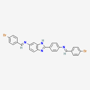 N-[(Z)-(4-bromophenyl)methylidene]-2-(4-{[(E)-(4-bromophenyl)methylidene]amino}phenyl)-1H-benzimidazol-6-amine