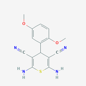 2,6-diamino-4-(2,5-dimethoxyphenyl)-4H-thiopyran-3,5-dicarbonitrile