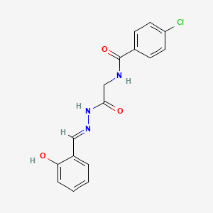 4-Chlorohippuric (2-hydroxybenzylidene)hydrazide