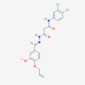 molecular formula C20H19Cl2N3O4 B15018042 N-(3,4-Dichlorophenyl)-2-{N'-[(E)-[3-methoxy-4-(prop-2-EN-1-yloxy)phenyl]methylidene]hydrazinecarbonyl}acetamide 