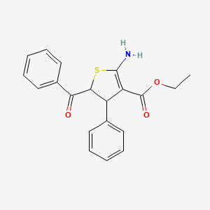 Thiophene-3-carboxylic acid, 4,5-dihydro-2-amino-5-benzoyl-4-phenyl-, ethyl ester