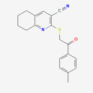 2-{[2-(4-Methylphenyl)-2-oxoethyl]sulfanyl}-5,6,7,8-tetrahydroquinoline-3-carbonitrile