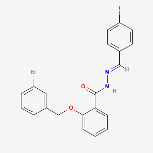 2-[(3-bromobenzyl)oxy]-N'-[(E)-(4-iodophenyl)methylidene]benzohydrazide