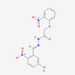 N'-[(E)-(5-hydroxy-2-nitrophenyl)methylidene]-2-(2-nitrophenoxy)acetohydrazide