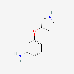 molecular formula C10H14N2O B1501813 3-(Pyrrolidin-3-yloxy)aniline CAS No. 853213-27-1