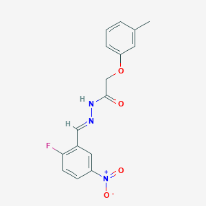 N'-[(E)-(2-fluoro-5-nitrophenyl)methylidene]-2-(3-methylphenoxy)acetohydrazide