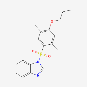 molecular formula C18H20N2O3S B15018145 1-[(2,5-dimethyl-4-propoxyphenyl)sulfonyl]-1H-benzimidazole 