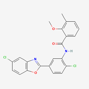 N-[2-chloro-5-(5-chloro-1,3-benzoxazol-2-yl)phenyl]-2-methoxy-3-methylbenzamide