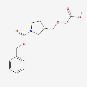 molecular formula C15H19NO5 B1501821 3-Carboxymethoxymethyl-pyrrolidine-1-carboxylic acid benzyl ester 