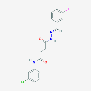 N-(3-chlorophenyl)-4-[(2E)-2-(3-iodobenzylidene)hydrazinyl]-4-oxobutanamide